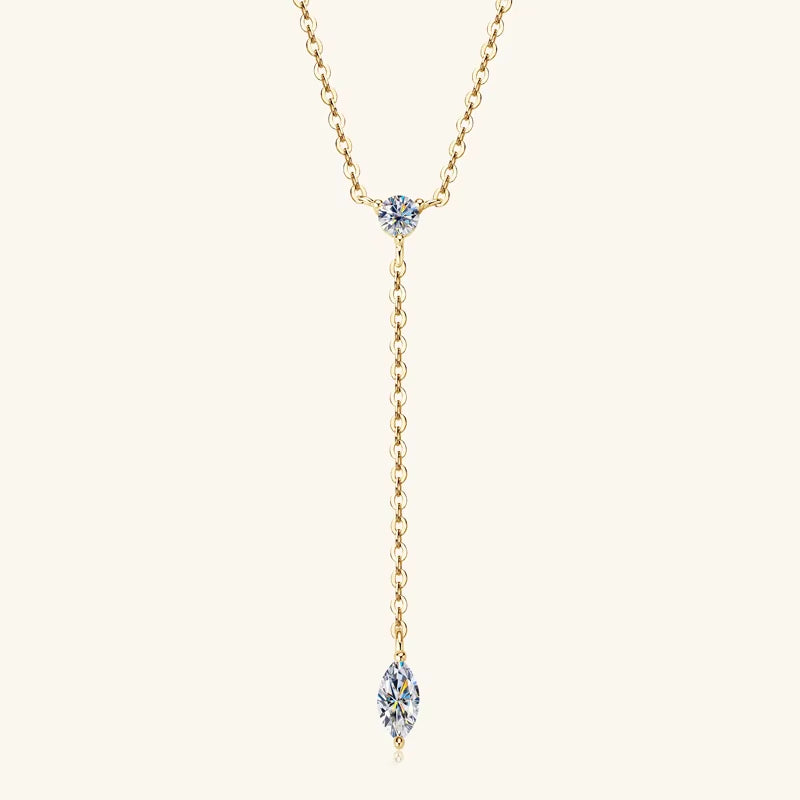 0.4ct Moissanite Pendant Necklace – 925 Sterling Silver or 14K Gold Finish | Brilliant Diamond Alternative | Elegant Gift for Her