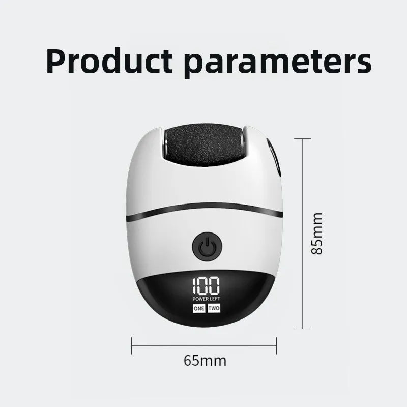Electric Callus Remover – Rechargeable Pedicure Tool with Dual Grinding Heads for Smooth, Soft Feet at Home & On-the-Go