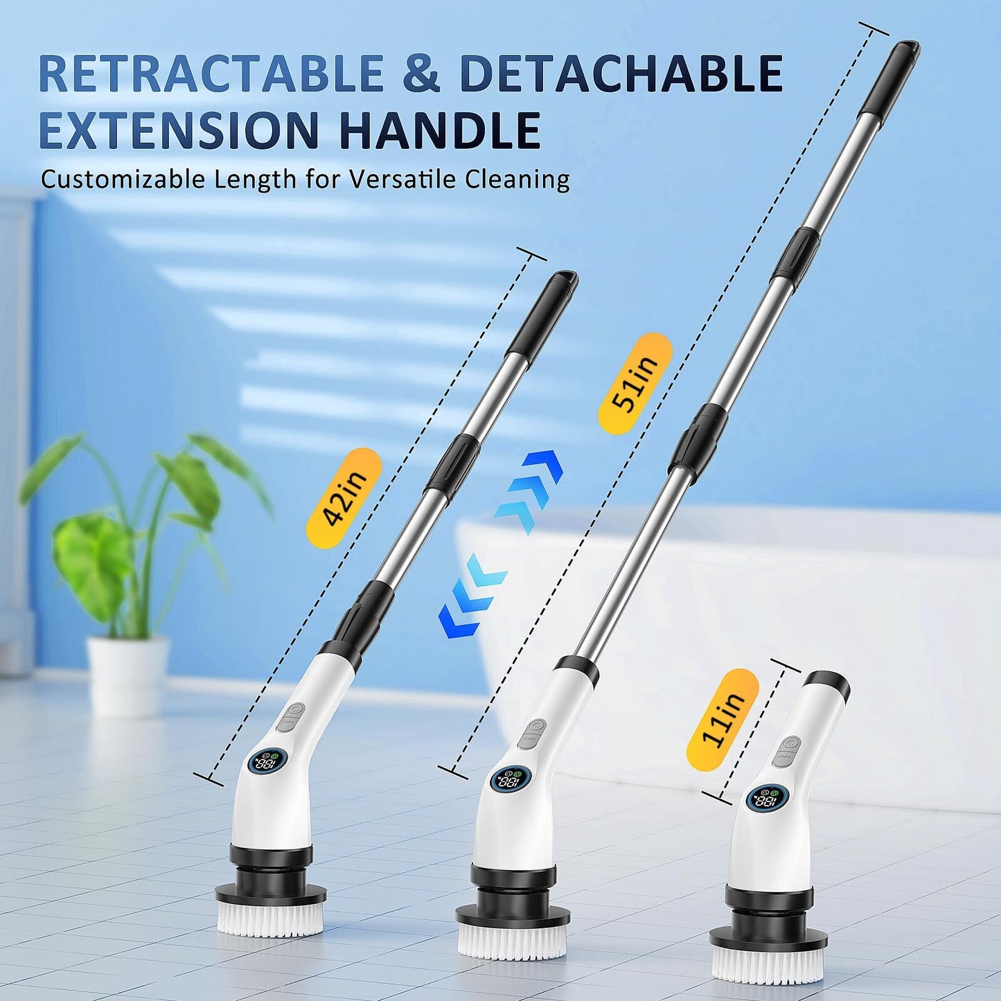 Cordless Spin Scrubber – Waterproof, Electric, 7 Heads for Deep Cleaning