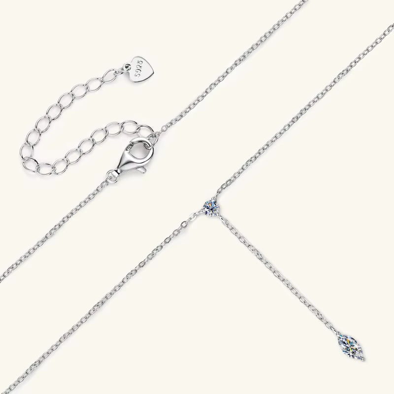0.4ct Moissanite Pendant Necklace – 925 Sterling Silver or 14K Gold Finish | Brilliant Diamond Alternative | Elegant Gift for Her