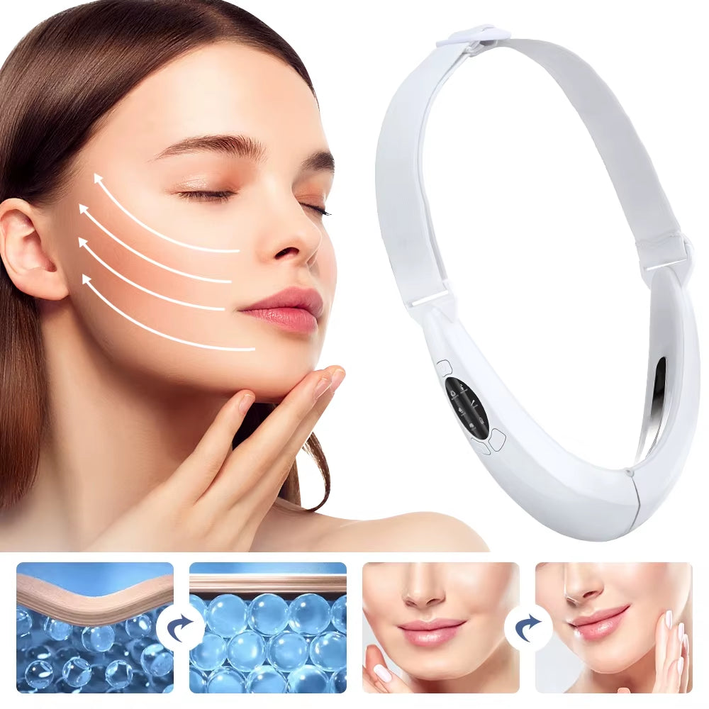 SculptLift™ EMS V-Shape Face Lifting Belt – 5-Mode Double Chin Remover & Skin Tightening Massager