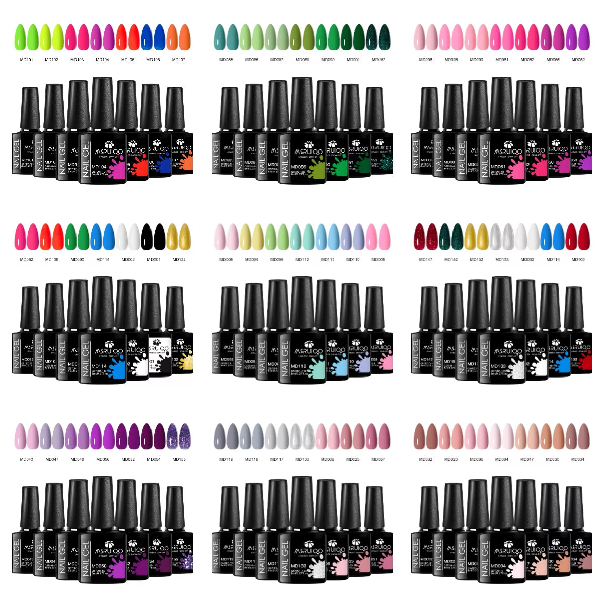 GlamNail™ 7-Piece Gel Polish Kit – Long-Lasting, UV Cured, High-Gloss Nail Art Set for Professional & Home Use