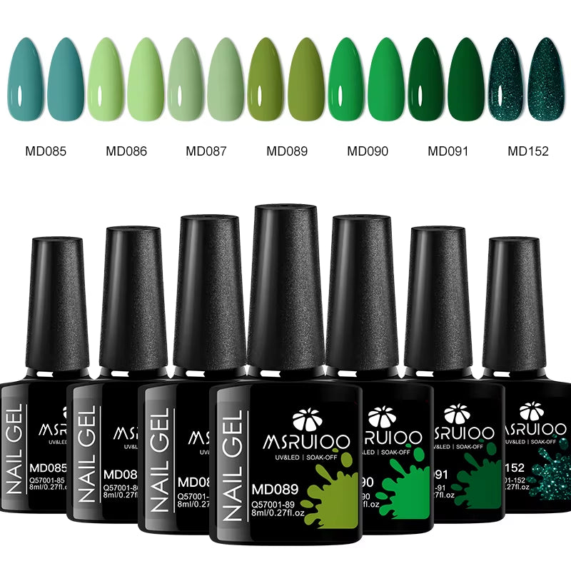 GlamNail™ 7-Piece Gel Polish Kit – Long-Lasting, UV Cured, High-Gloss Nail Art Set for Professional & Home Use