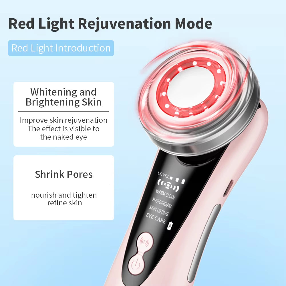 GlowLift™ Microcurrent Facial Sculpting & LED Rejuvenation Device – Wrinkle-Fighting, Skin-Tightening, and Anti-Aging Tool