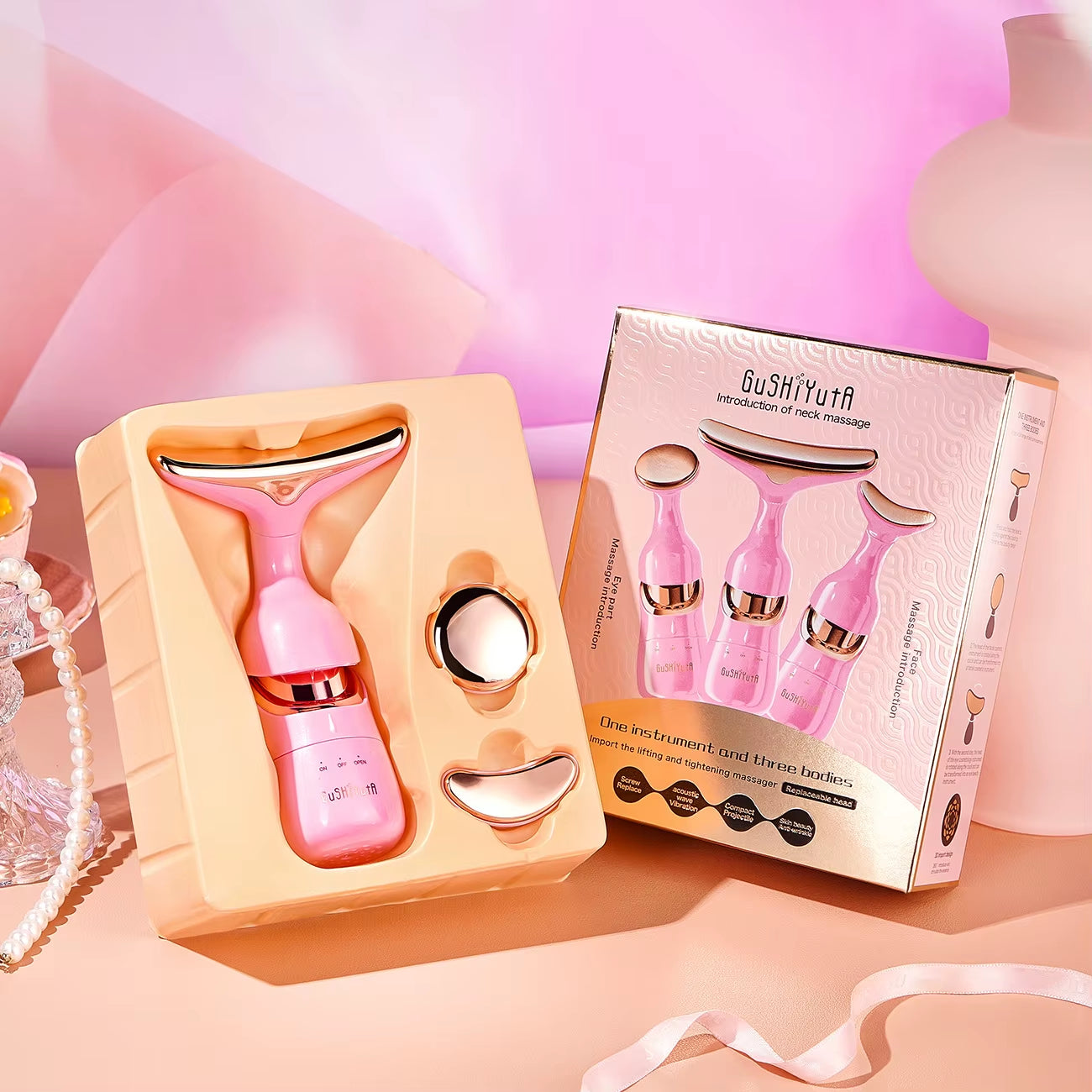 LumiLift™ 3-in-1 Face Sculpting & Skin-Tightening Device — Anti-Aging, Wrinkle Smoothing & Neck Lifting Massager