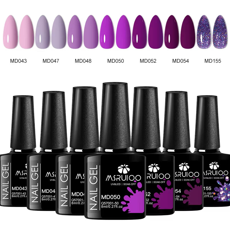 GlamNail™ 7-Piece Gel Polish Kit – Long-Lasting, UV Cured, High-Gloss Nail Art Set for Professional & Home Use