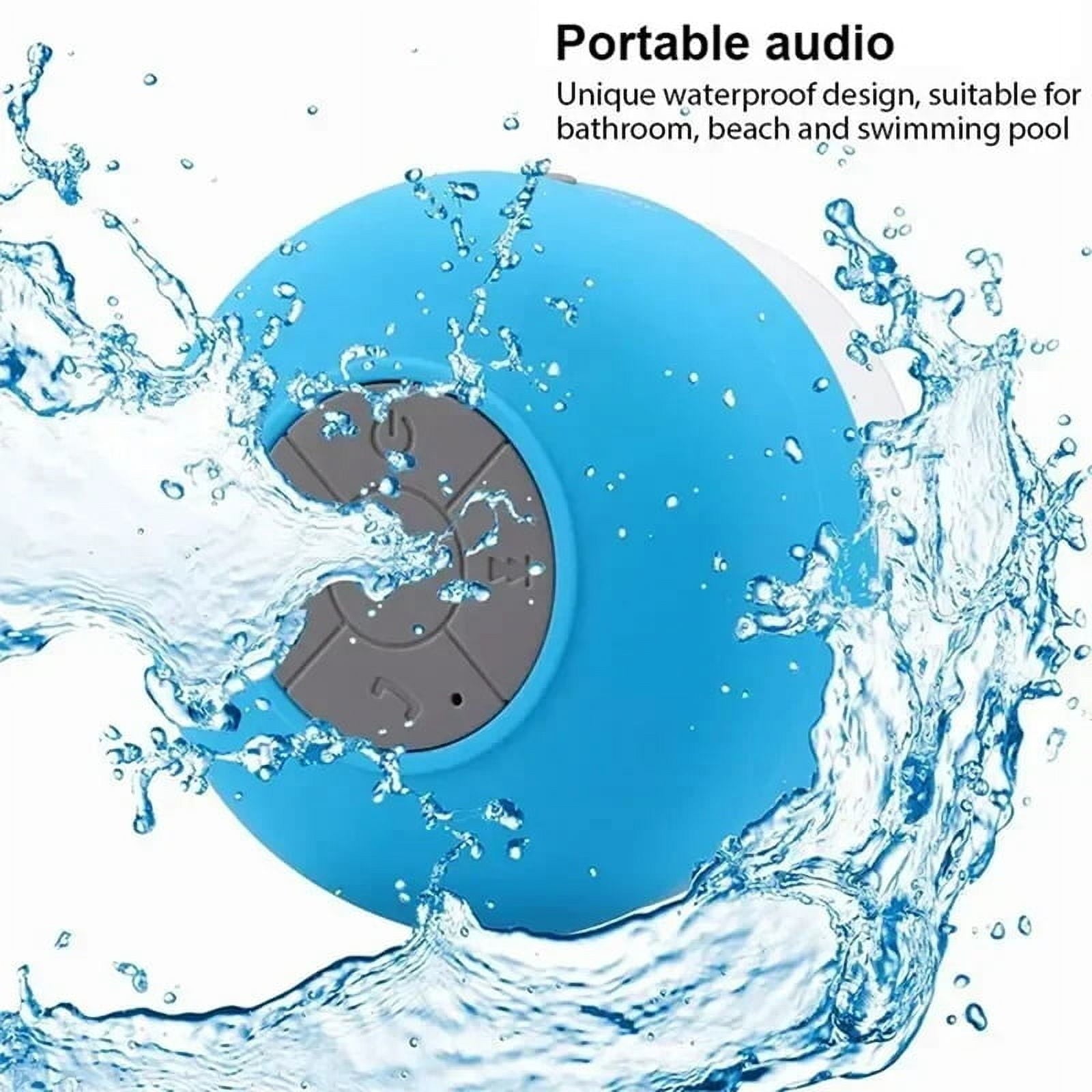 Portable Waterproof Bluetooth Shower Speaker – Suction Cup, Wireless, Built-in Mic