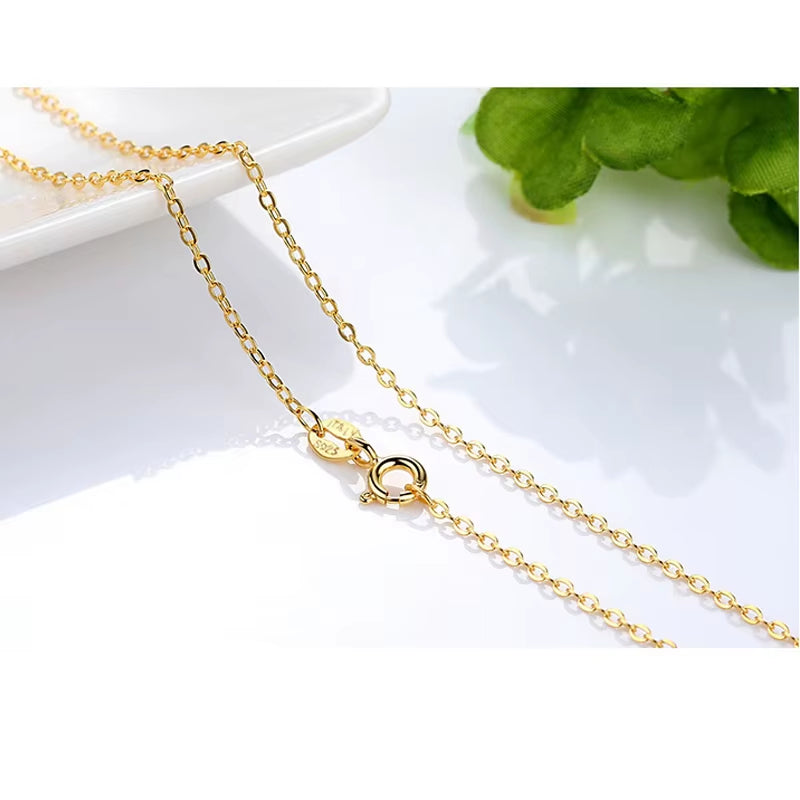 14K Gold Plated Necklace for Women – Elegant Snake, Box & Cross Chains | Minimalist Layering Jewelry, 18-inch 45 cm Chain