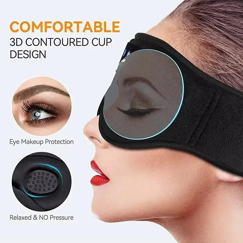 DreamBeats™ 3D Bluetooth Sleep Mask – Noise-Canceling Eye Mask with Built-In HD Speakers & Ultra-Soft Comfort Foam