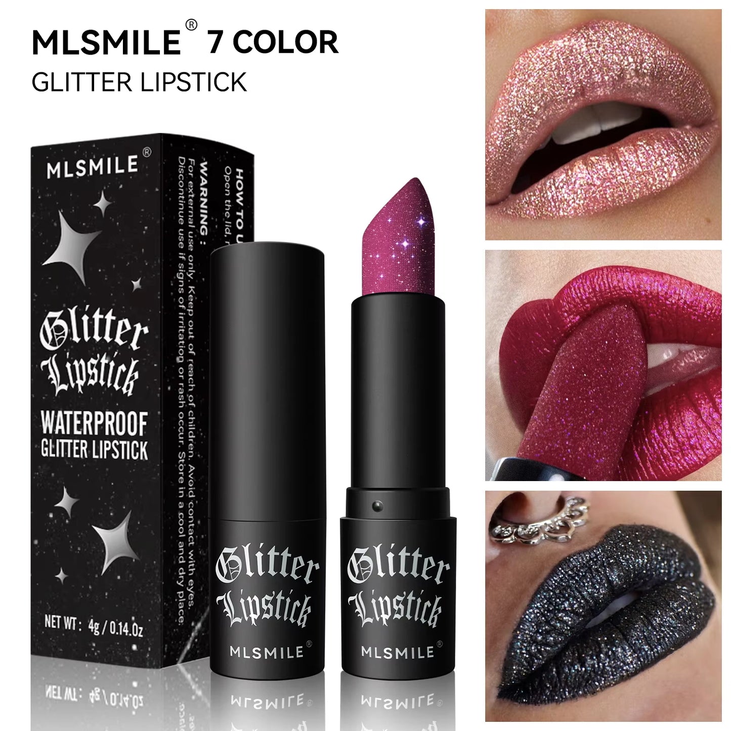Multi-Color Non-Stick Cup Matte Lipstick Flash Lasting Easy Color Diamond Lipstick Dark Halloween Look