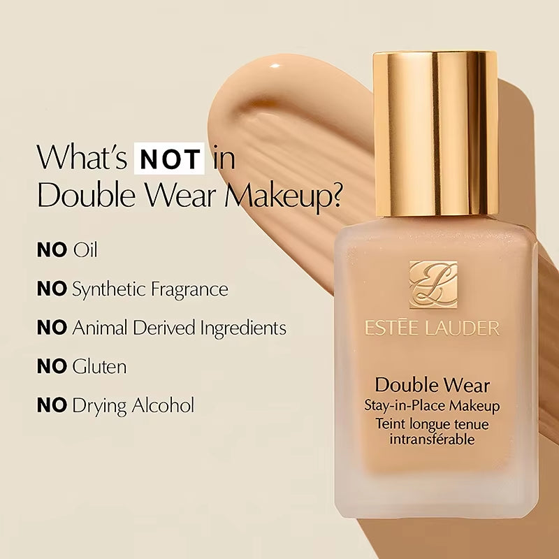 Double Wear 24H Long-Wear Matte Foundation – Luxe Full Coverage Stay-In-Place Formula (30 ml)