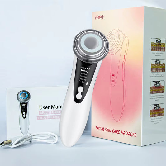GlowLift™ Microcurrent Facial Sculpting & LED Rejuvenation Device – Wrinkle-Fighting, Skin-Tightening, and Anti-Aging Tool