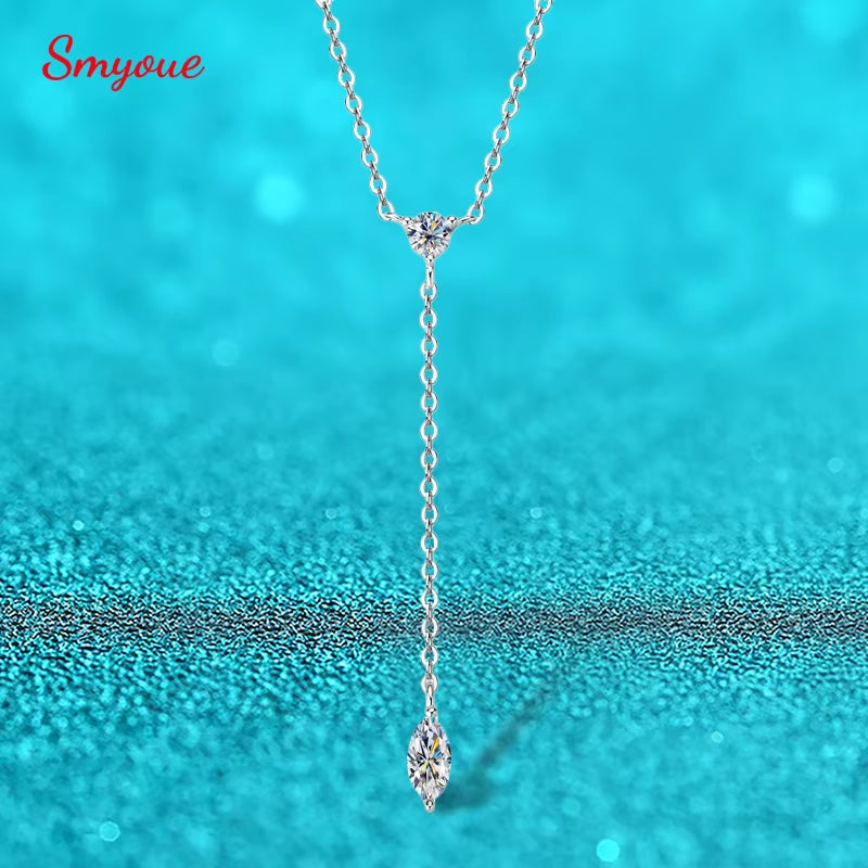 0.4ct Moissanite Pendant Necklace – 925 Sterling Silver or 14K Gold Finish | Brilliant Diamond Alternative | Elegant Gift for Her