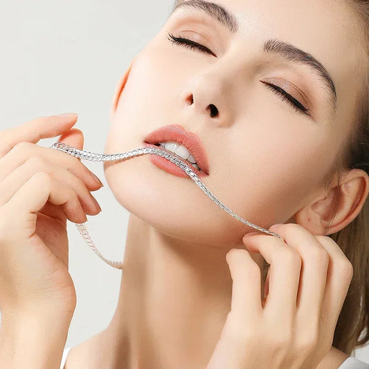 18K Gold & Silver Cuban Chain Necklace – Unisex Luxury Link Chain, 16–24 Inch Options | Statement Jewelry for Everyday & Special Occasions