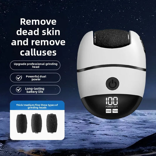Electric Callus Remover – Rechargeable Pedicure Tool with Dual Grinding Heads for Smooth, Soft Feet at Home & On-the-Go