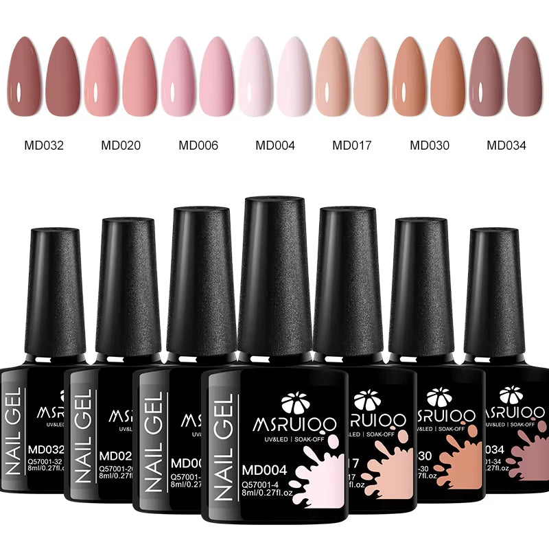 GlamNail™ 7-Piece Gel Polish Kit – Long-Lasting, UV Cured, High-Gloss Nail Art Set for Professional & Home Use
