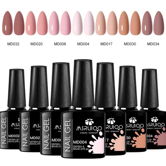 GlamNail™ 7-Piece Gel Polish Kit – Long-Lasting, UV Cured, High-Gloss Nail Art Set for Professional & Home Use